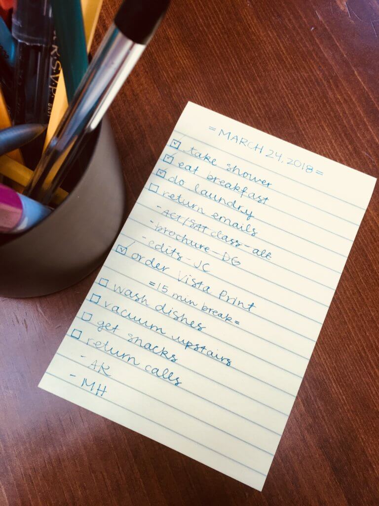 organizational skills